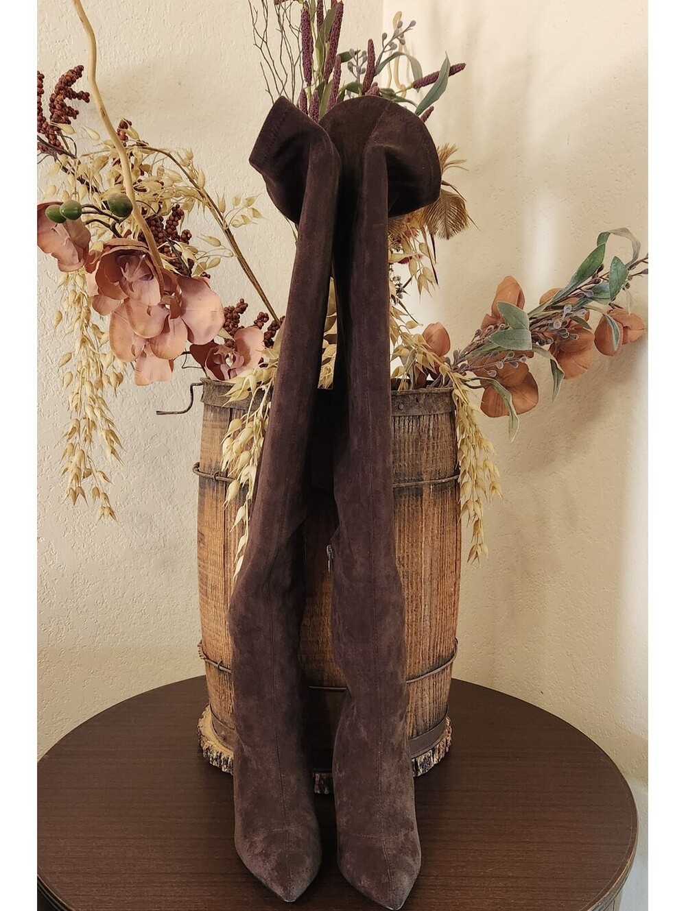 New Veere Suede Tall Women's Brown Boots Size 8.5